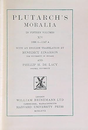 Bild des Verkufers fr Plutarch's Moralia XVI zum Verkauf von Librodifaccia