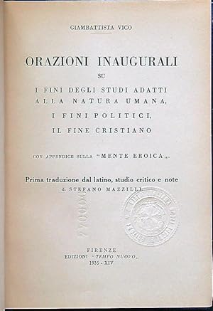 Seller image for Orazioni inaugurali for sale by Librodifaccia