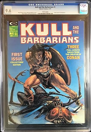 Seller image for KULL and the BARBARIANS No. 1 (May 1975) - CGC Graded 9.6 (NM+) for sale by OUTSIDER ENTERPRISES