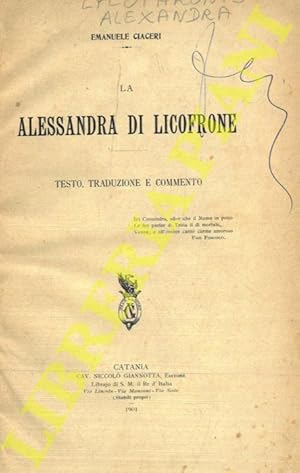 La Alessandra di Licofrone.40