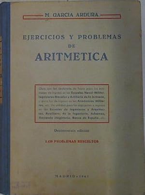 Imagen del vendedor de Ejercicios y problemas de aritmtica ( 1429 problemas resueltos) a la venta por Almacen de los Libros Olvidados