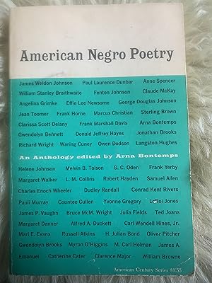 Bild des Verkufers fr American Negro Poetry zum Verkauf von Wentworth Books
