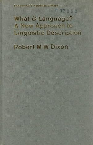 Seller image for What is Language? A New Approach to Linguistic Description. for sale by La Librera, Iberoamerikan. Buchhandlung