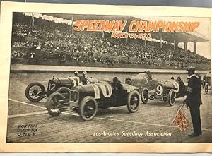 Speedway Championship Race Program March 21, 1920