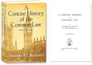 Bild des Verkufers fr A Concise History of the Common Law. Fifth Edition zum Verkauf von The Lawbook Exchange, Ltd., ABAA  ILAB