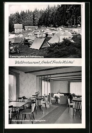 Bild des Verkufers fr Ansichtskarte Braunlage / Harz, Waldrestaurant Onkel Freds Htte zum Verkauf von Bartko-Reher