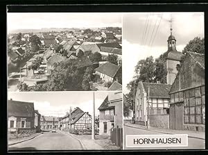 Bild des Verkäufers für Ansichtskarte Hornhausen, Teilansicht, Dorfstrasse, Strasse der Einheit zum Verkauf von Bartko-Reher