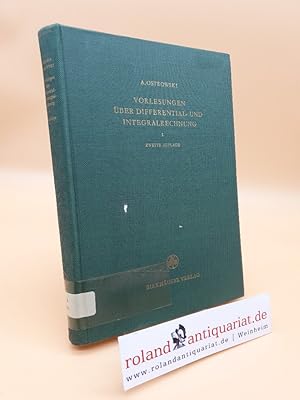 Bild des Verkufers fr Vorlesungen ber Differential- und Integralrechnung: Erster Band: Funktionen einer Variablen zum Verkauf von Roland Antiquariat UG haftungsbeschrnkt