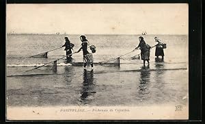 Ansichtskarte Paris-Plage, Pecheuses de Crevettes, Krebsfischerinnen