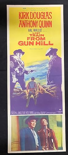 Seller image for Last Train From Gun Hill Original Insert Movie Poster Kirk Douglas for sale by DTA Collectibles