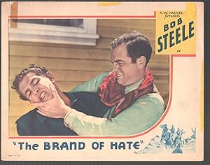 Seller image for Brand of Hate 11'x14' Lobby Card Bob Steele Western for sale by DTA Collectibles