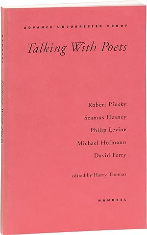 Talking With Poets (Uncorrected Proof)