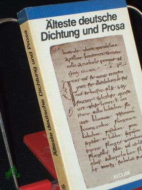 Image du vendeur pour lteste deutsche Dichtung und Prosa : ausgew. Texte , literaturgeschichtl. Einl., althochdt. u. altschs. Texte, neuhochdt. Fassungen , mit 8 Faks. / hrsg. von Heinz Mettke. bertr. von Heinz Mettke u.a. mis en vente par Antiquariat Artemis Lorenz & Lorenz GbR