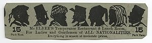 Advertisement for Temperance Restaurant in New York City