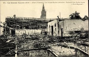 Ansichtskarte / Postkarte Albert Somme, Les Usines Rochet detruites, Kriegszerstörung 1. WK
