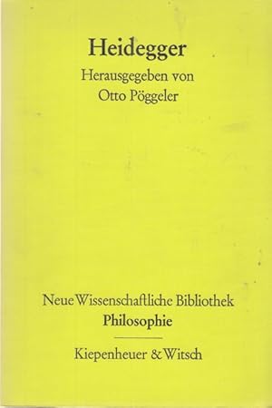 Bild des Verkufers fr Heidegger. Perspektiven zur Deutumg seines Werkes. Herausgegeben von Otto Pggeler. zum Verkauf von Altstadt Antiquariat Goslar