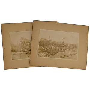 Rolph's Shipyard Near Eureka Cal. [Two Original Photos]