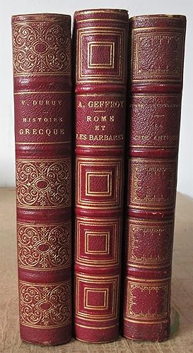 LOT de 3 Ouvrages : Histoire Grecque : avec cartes plans et gravures + Rome et les Barbares : Etu...