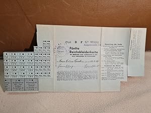 Fünfte Reichskleiderkarte für Mädchen vom vollendeten 3. bis zum vollendeten 15. Lebensjahr, im S...