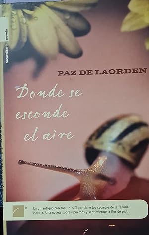 Seller image for DONDE SE ESCONDE EL AIRE . PAZ DE LA ORDEN for sale by Librera Smile Books