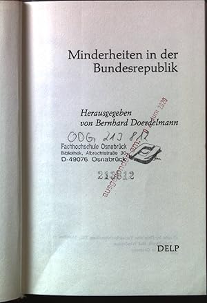 Bild des Verkufers fr Minderheiten in der Bundesrepublik. zum Verkauf von books4less (Versandantiquariat Petra Gros GmbH & Co. KG)