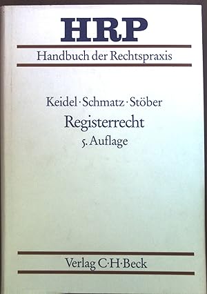 Bild des Verkufers fr Registerrecht. Handbuch der amtsgerichtlichen Praxis ; Bd. 7 zum Verkauf von books4less (Versandantiquariat Petra Gros GmbH & Co. KG)