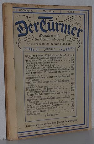 Seller image for Der Trmer. Monatsschrift fr Gemt und Geist. 30. Jahrgang, Heft 6 - Mrz 1928. M. 4 Kunstbeigaben. for sale by Antiquariat Reinsch