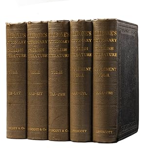 Bild des Verkufers fr A Critical Dictionary of English Literature and British and American Authors Living and Deceased, from the earliest accounts to the latter half of the nineteenth century. 5 vols. 4to. zum Verkauf von Jarndyce, The 19th Century Booksellers