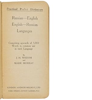 Seller image for Practical Pocket Dictionary of the English and Russian Languages. Comprising upwards of 5,000 words in common use in each language. Slim 8vo. for sale by Jarndyce, The 19th Century Booksellers