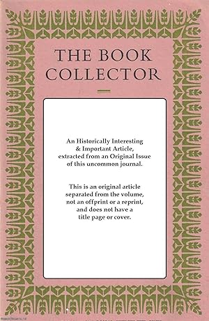 Seller image for Craft Book Binder : Sydney Morris Cockerell. This is an original article separated from an issue of The Book Collector journal, 1974. for sale by Cosmo Books