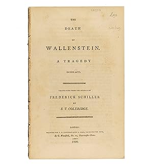 Bild des Verkufers fr (Wallenstein.) The Death of Wallenstein. A tragedy in five acts. Translated from the German by S.T. Coleridge. zum Verkauf von Jarndyce, The 19th Century Booksellers