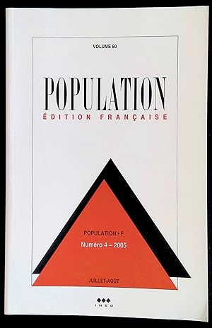 Bild des Verkufers fr Population (dition franaise) n4-2005 juillet-aot, volume 60 zum Verkauf von LibrairieLaLettre2