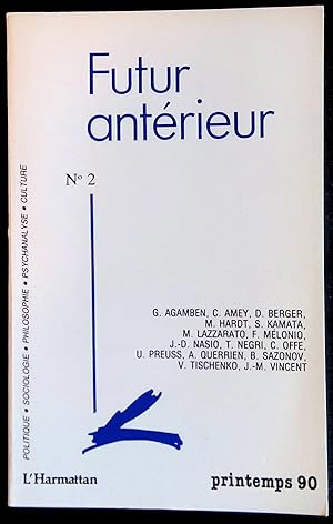 Image du vendeur pour Futur antrieur n2 printemps 90 mis en vente par LibrairieLaLettre2