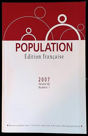 Bild des Verkufers fr Population (Edition franaise) 2007, volume 62, n1 zum Verkauf von LibrairieLaLettre2