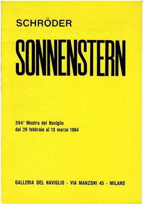 Imagen del vendedor de Schrder Sonnenstern 394a Mostra del Naviglio dal 29 febbraio al 13 marzo 1964 a la venta por PRIMOBUCH