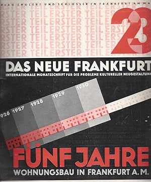 Seller image for das neue frankfurt - Internationale Monatsschrift fr die Probleme kultureller Neugestaltung N 2/3 - Febr./Mrz 1930 / the new frankfurt - international monthly journal for the problems of cultural redesign n 2/3 Febr. / March 1930 for sale by ART...on paper - 20th Century Art Books