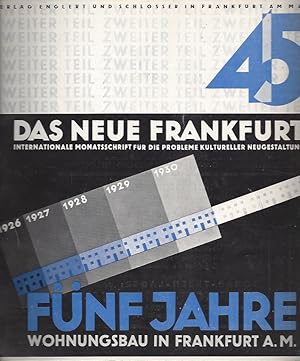 Seller image for das neue frankfurt - Internationale Monatsschrift fr die Probleme kultureller Neugestaltung N 4/5 April/Mai 1930 / the new frankfurt - international monthly journal for the problems of cultural redesign n 4/5 April/May 1930 for sale by ART...on paper - 20th Century Art Books