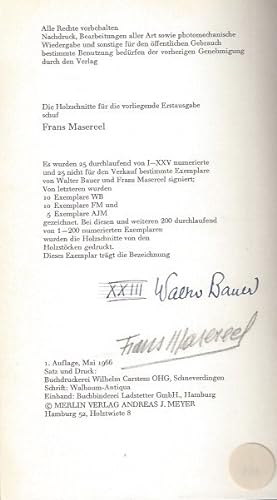 Bild des Verkufers fr Fragment vom Hahnenschrei - Gedichte zum Verkauf von ART...on paper - 20th Century Art Books