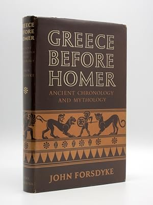 Bild des Verkufers fr Greece Before Homer: Ancient Chronology and Mythology [SIGNED] zum Verkauf von Tarrington Books