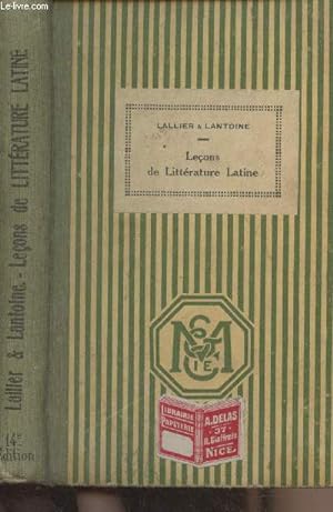 Imagen del vendedor de Histoire littraire - Leons de littrature latine (14e dition) a la venta por Le-Livre