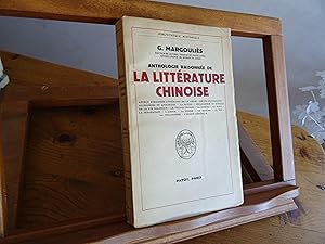 Anthologie Raisonnée de La Littérature Chinoise