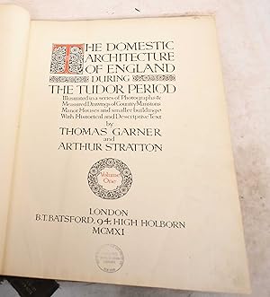 Imagen del vendedor de The Domestic Architecture of England During the Tudor Period, Volume One a la venta por Mullen Books, ABAA