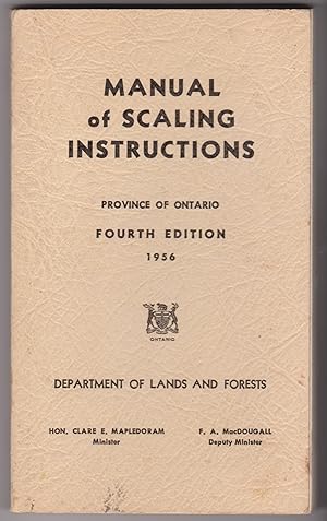 Manual of Scaling Instructions Province of Ontario Fourth Edition