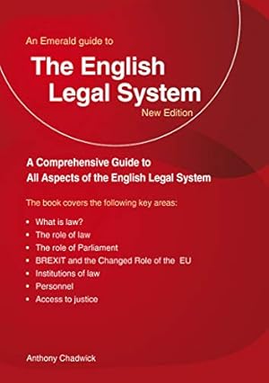 Bild des Verkufers fr Guide to the English Legal System, A: An Emerald Guide zum Verkauf von WeBuyBooks