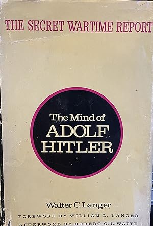 Imagen del vendedor de The Mind of Adolf Hitler, The Secret Wartime Report a la venta por Crossroads Books
