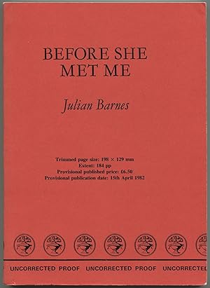 Seller image for Before She Met Me for sale by Between the Covers-Rare Books, Inc. ABAA