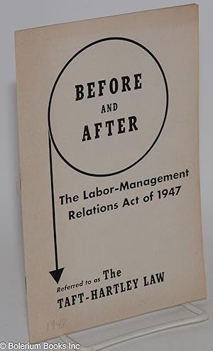 Before and After the Labor-Management Relations Act of 1947, Referred to as the Taft-Hartley Law