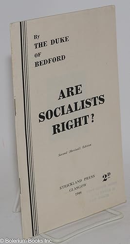 Imagen del vendedor de Are socialists right? Second (revised) edition a la venta por Bolerium Books Inc.