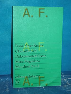 Seller image for Obersterreich, Dolomitenstadt Lienz [u.a.]. Edition Suhrkamp , 707 for sale by Antiquarische Fundgrube e.U.