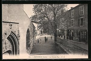 Carte postale Ambierle, La Grande-Rue